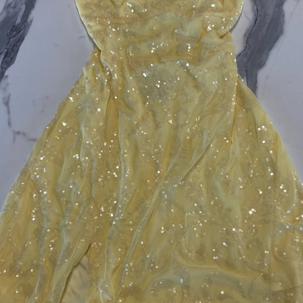Windsor Butter Yellow Sequin Dress
